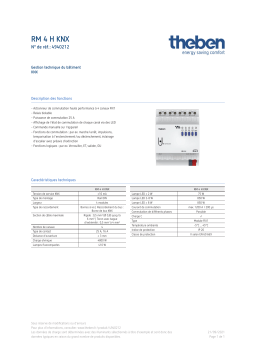 THEBEN RM 4 H KNX Fiche technique