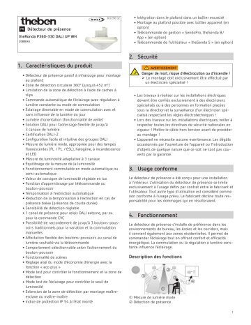 theRonda P360-330 DALI UP WH | THEBEN theRonda P360-330 DALI UP GR Mode d'emploi | Fixfr