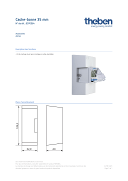 THEBEN Wall mounting kit 35 mm Fiche technique