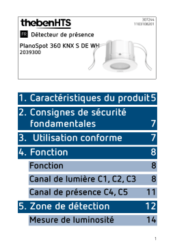 THEBEN PlanoSpot 360 KNX S DE WH Mode d'emploi