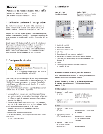 JMG 4 T KNX | THEBEN JME 4 T KNX Mode d'emploi | Fixfr