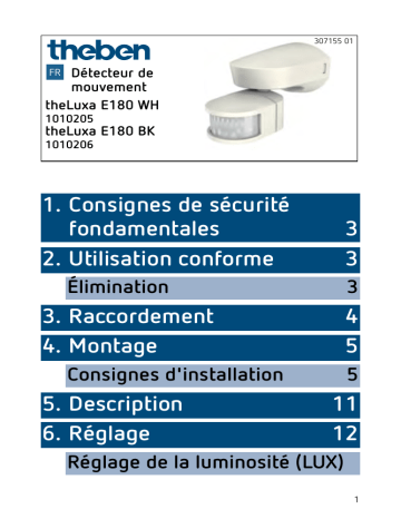 theLuxa E180 WH | THEBEN theLuxa E180 BK Mode d'emploi | Fixfr