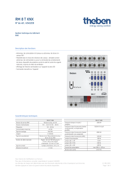 THEBEN RM 8 T KNX Fiche technique