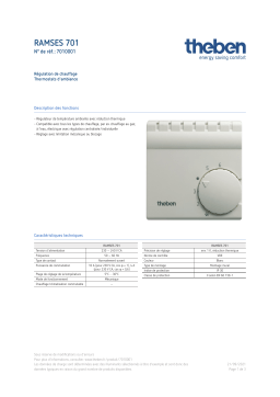THEBEN RAMSES 701 Fiche technique