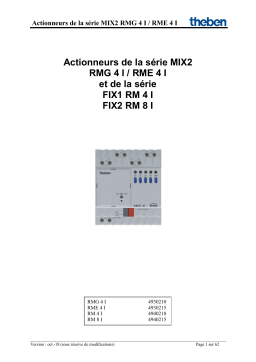 THEBEN RME 4 I KNX Manuel utilisateur