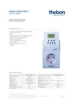 THEBEN eltimo 020 s Fiche technique