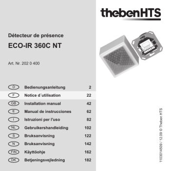 THEBEN ECO-IR 360C NT Mode d'emploi | Fixfr