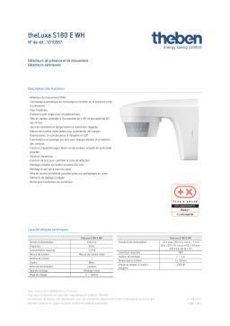 THEBEN theLuxa S180 E WH Fiche technique