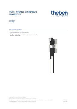 THEBEN Flush-mounted temperature sensor Fiche technique