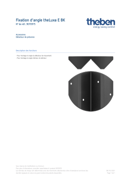 THEBEN Corner angle theLuxa E BK Fiche technique