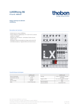THEBEN LUXORliving B6 Fiche technique