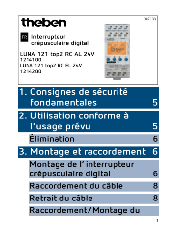 LUNA 121 top2 RC EL 24V | THEBEN LUNA 121 top2 RC AL 24V Mode d'emploi | Fixfr