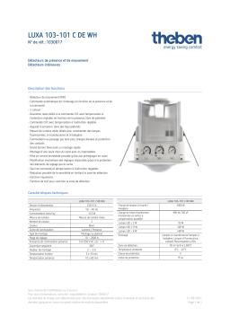 THEBEN LUXA 103-101 C DE WH Fiche technique