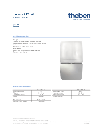 THEBEN theLeda P12L AL Fiche technique | Fixfr