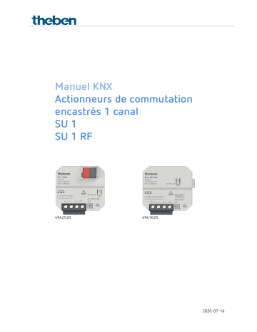 SU 1 KNX | THEBEN SU 1 RF KNX Manuel utilisateur | Fixfr