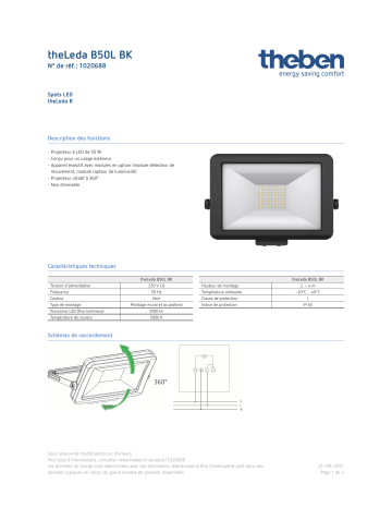 THEBEN theLeda B50L BK Fiche technique | Fixfr