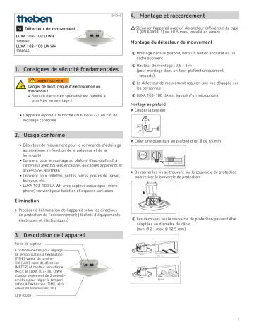 LUXA 103-100 UA WH | THEBEN LUXA 103-100 U WH Mode d'emploi | Fixfr