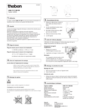 THEBEN LUNA 131 S KNX Mode d'emploi | Fixfr