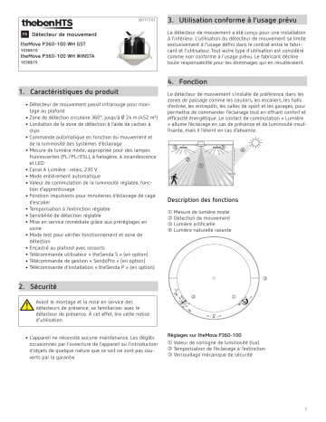 theMova P360-100 WH GST | THEBEN theMova P360-100 WH WINSTA Mode d'emploi | Fixfr