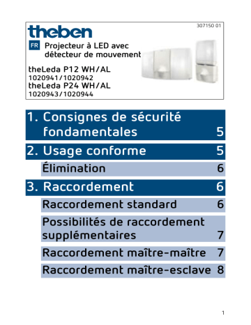 theLeda P24 AL | theLeda P12 WH | theLeda P24 WH | THEBEN theLeda P12 AL Mode d'emploi | Fixfr