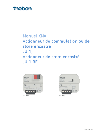 JU 1 RF KNX | THEBEN JU 1 KNX Manuel utilisateur | Fixfr