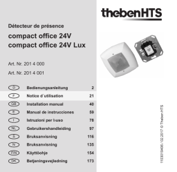 THEBEN compact office 24V SR Mode d'emploi