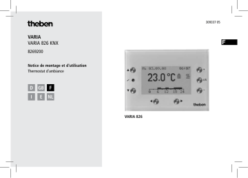 VARIA 824 KNX | VARIA 826 WH KNX | THEBEN VARIA 826 BK KNX Mode d'emploi | Fixfr