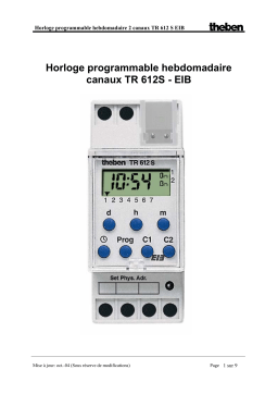 THEBEN TR 612 S KNX Manuel utilisateur