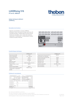 THEBEN LUXORliving S16 Fiche technique