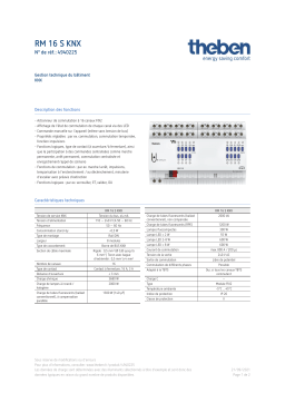 THEBEN RM 16 S KNX Fiche technique