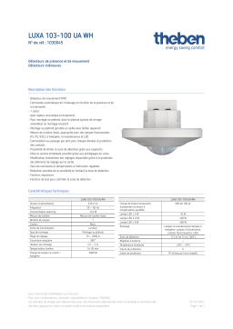 THEBEN LUXA 103-100 UA WH Fiche technique