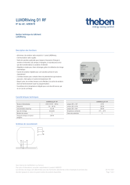 THEBEN LUXORliving D1 RF Fiche technique