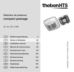 THEBEN compact passage BK Mode d'emploi