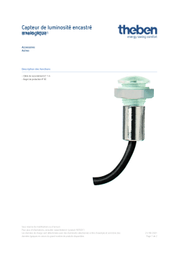 THEBEN Analogue flush-mounted light sensor Fiche technique