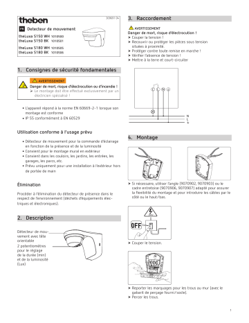 theLuxa S180 BK | theLuxa S150 BK | theLuxa S180 WH | THEBEN theLuxa S150 WH Mode d'emploi | Fixfr