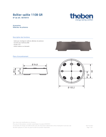 THEBEN Surface frame 110B GR Fiche technique | Fixfr