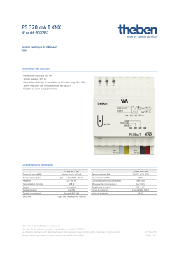 THEBEN PS 320 mA T KNX Fiche technique