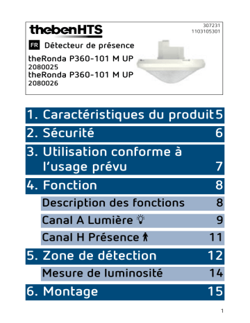 theRonda P360-101 M UP GR | THEBEN theRonda P360-101 M UP WH Mode d'emploi | Fixfr