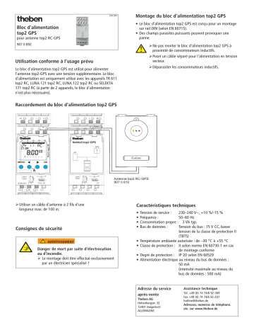 THEBEN Power unit top2 GPS Mode d'emploi | Fixfr