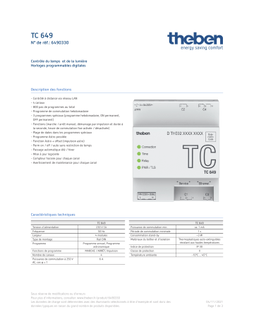 THEBEN TC 649 Fiche technique | Fixfr