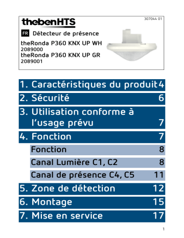 theRonda P360 KNX UP WH | THEBEN theRonda P360 KNX UP GR Mode d'emploi | Fixfr