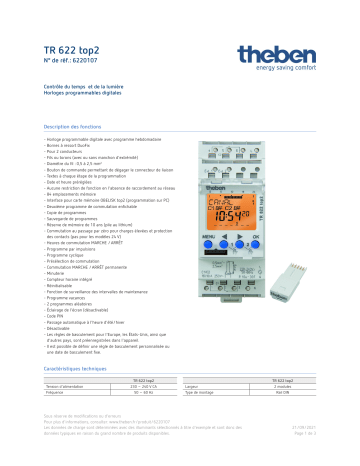 THEBEN TR 622 top2 Fiche technique | Fixfr