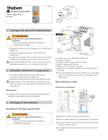 THEBEN TR 611 top2 RC 24V Mode d'emploi | Fixfr