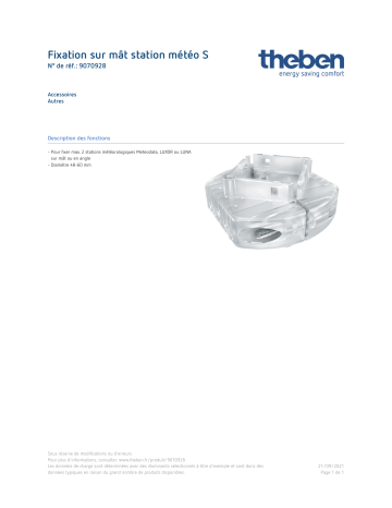 THEBEN Mast mounting S Fiche technique | Fixfr