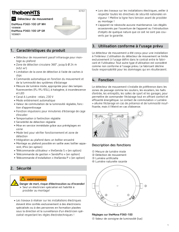 theMova P360-100 UP GR | THEBEN theMova P360-100 UP WH Mode d'emploi | Fixfr