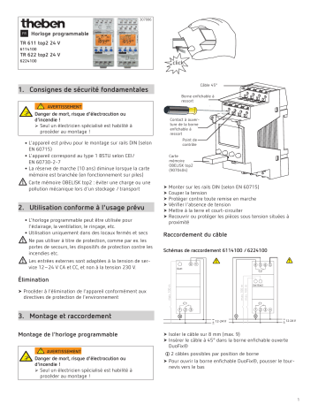 TR 622 top2 24V | THEBEN TR 611 top2 24V Mode d'emploi | Fixfr