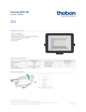 THEBEN theLeda B50L BK Fiche technique | Fixfr