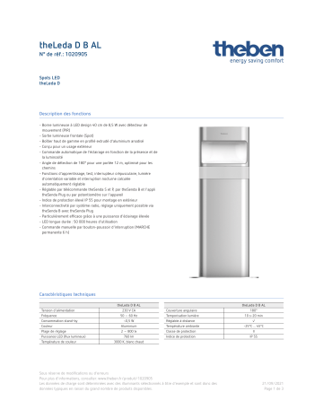 THEBEN theLeda D B AL Fiche technique | Fixfr