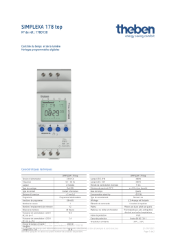 THEBEN SIMPLEXA 178 top Fiche technique