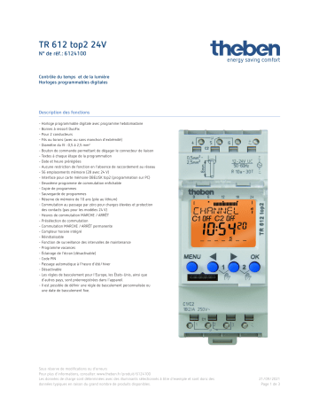 THEBEN TR 612 top2 24V Fiche technique | Fixfr